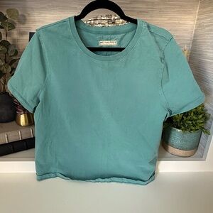 We The Free Teal Crewneck Short Sleeve Tee